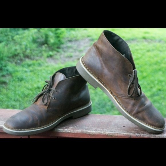 CLARKS Brown Leather Lace up Chukka Boots Size 14 main image 7